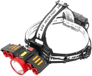 Headlamp. Rechargeable LED Head Lamp. 1600 Lumen Head Flashlight. HeadLamps for Adults, Camping, Outdoors & Hard Hat Work. Zoomable