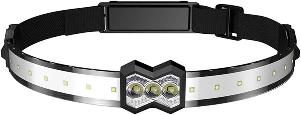 Headlamps, Outdoor Running Headlight Home Portable LED COB Lamp Beads USB Rechargeable Flashlight Camping Glare Headlamp Built-in Battery