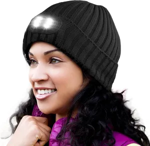 Headlightz by Roq Innovation - Beanie with Light, Unisex LED Beanie Hat with Light Built in, Rechargeable