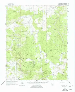 Hearst MTN AZ topo map, 1:62500 Scale, 15 X 15 Minute, Historical, 1962, Updated 1977, 21.7 x 18 in