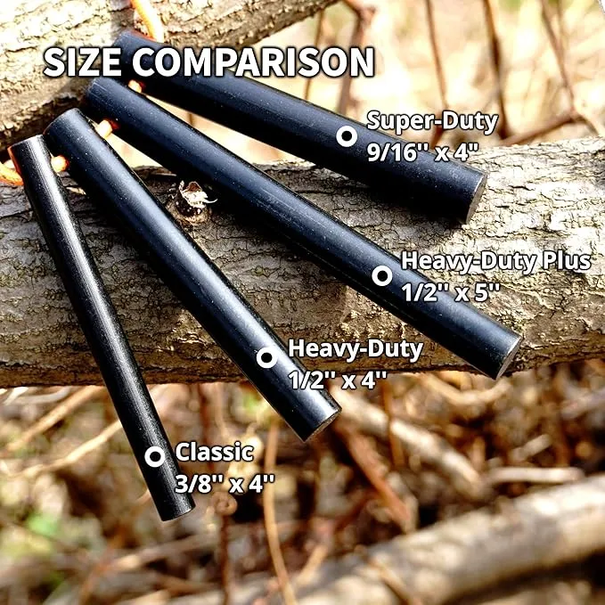 Heavy-Duty Classic 4 Inch Drilled Ferro Rods Flint and Steel Ferrocerium Rod with A Lanyard Hole for DIY Fire Starting Tools in Camping Emergency Hiking Fishing Bushcraft Survival