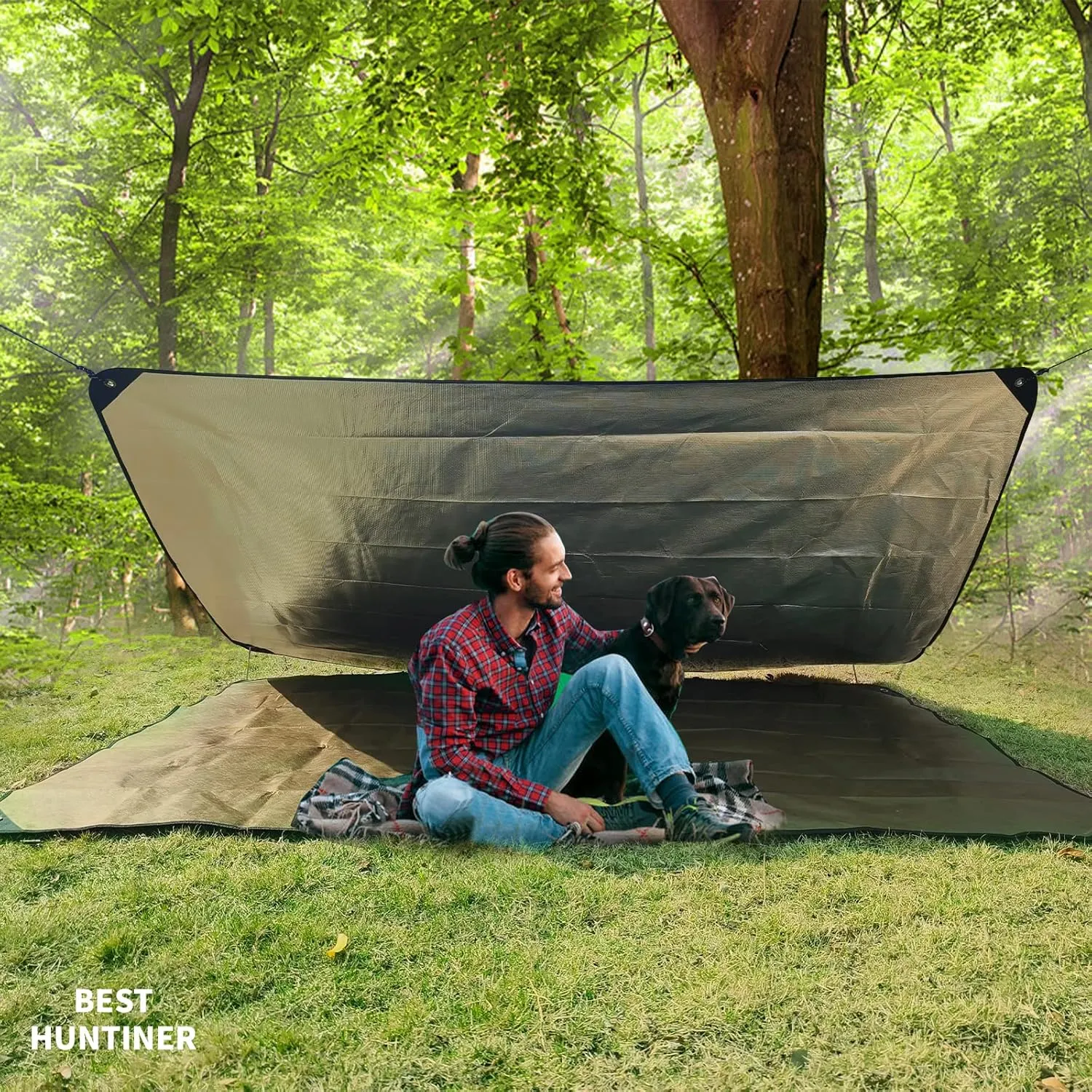 Heavy Duty Survival Blanket -Multifunctional Reflective Tarp Thermal Blanket - 60" x 83" Waterproof Sandproof for Camping Hiking Outdoors Multifunctional Emergency Blanket…
