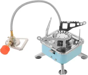 HEMOTON Portable Folding Camping Stove Gas Burner for Hiking Bbq and Picnics Multi Functional Durable Compact Design Outdoor Cooking
