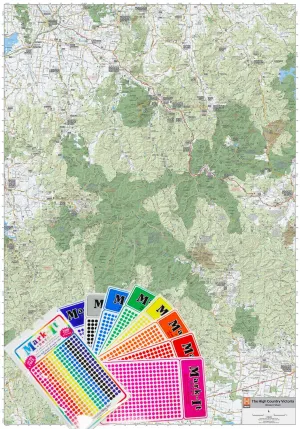High Country Western Victoria Hema Supermap 800 x 1430mm Wall Map with FREE MAP DOTS