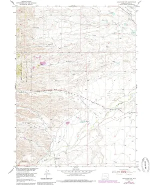 Hightower SW WY topo map, 1:24000 Scale, 7.5 X 7.5 Minute, Historical, 1953, Updated 1985, 26.7 x 21.6 in