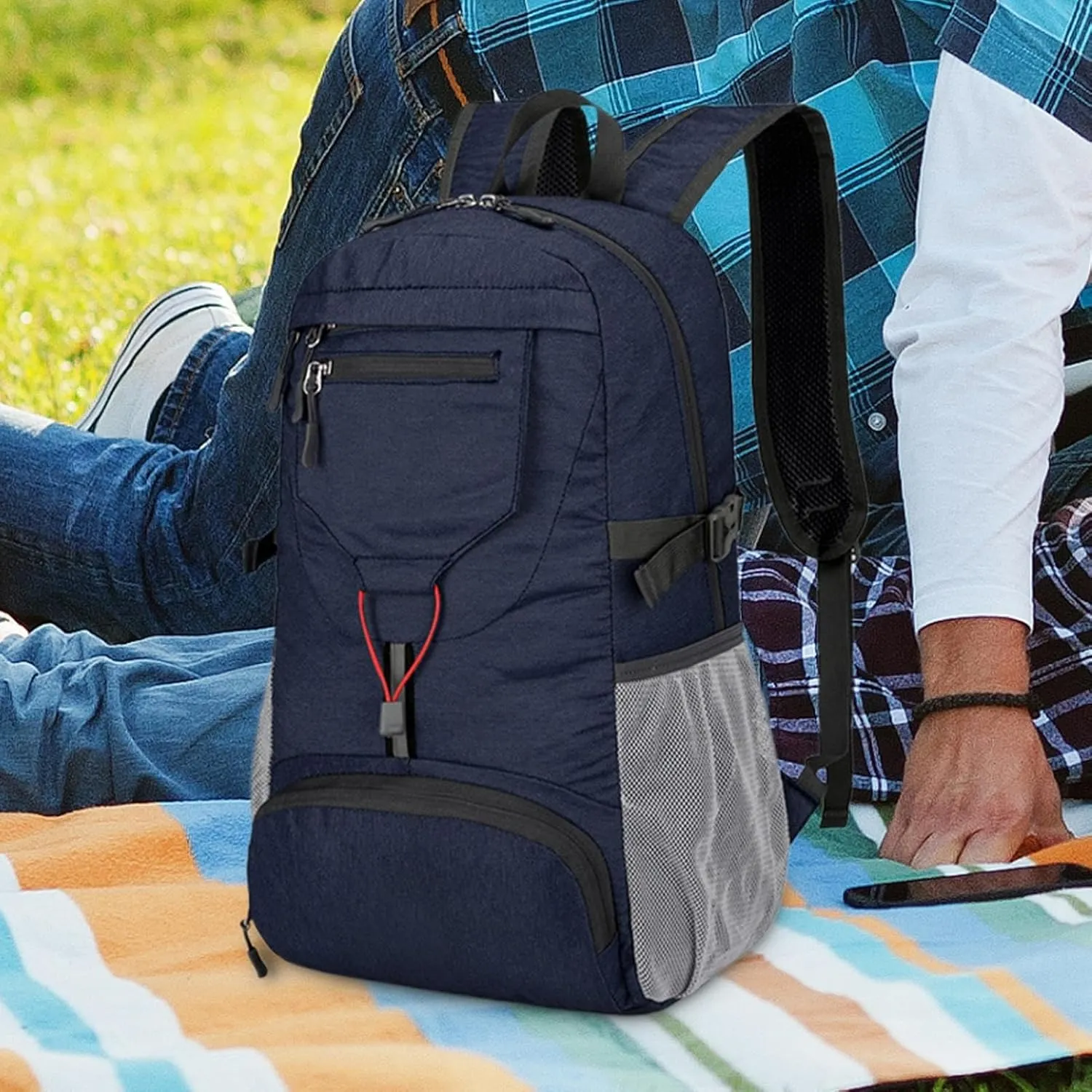 Hiking Backpack Waterproof - Lightweight Breathable Trekking Daypack | Hiking Daypack | Durable Outdoor Travel Day Bag Waterproof Travel Bag Reflective Stripes For Women Men | Small Compact