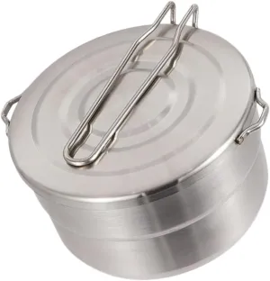 Hiking Cook Pot Stainless Steel Outdoor Cookware for Camping Backpacking and Picnics and Cooking Tool with Skid Handle