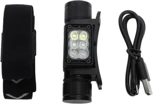 Hilitand Rechargeable Headlamp, High Bright LED Lamp Headlight 7 Modes Flashlight for Running Fishing Hiking