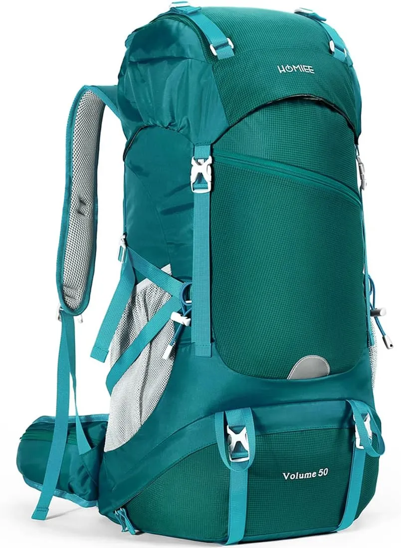 HOMIEE 50L Waterproof Hiking Backpack - Lightweight & Durable