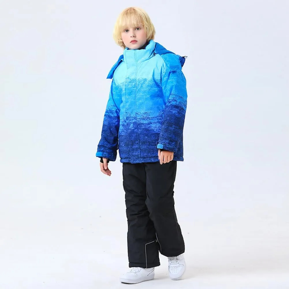 HOTIAN Boys Ski Jacket Colorful Waterproof Insulated Snow Coat Windproof Unisex Winter Outdoor Coats
