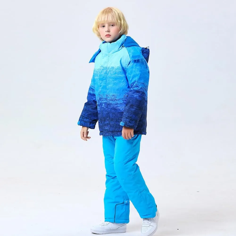 HOTIAN Boys Ski Jacket Colorful Waterproof Insulated Snow Coat Windproof Unisex Winter Outdoor Coats