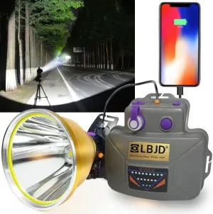 Hunting Headlamp Super Bright 9Core Rechargeable LED Headlamps with Battery Pack, Perfect for Hunting, Exploring, Camping, Fishing, Emergency