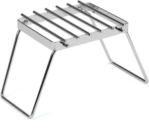 ICHU Multifunctional Folding Campfire Grill Portable Stainless Steel Camping Grill Grate Gas Stove Stand