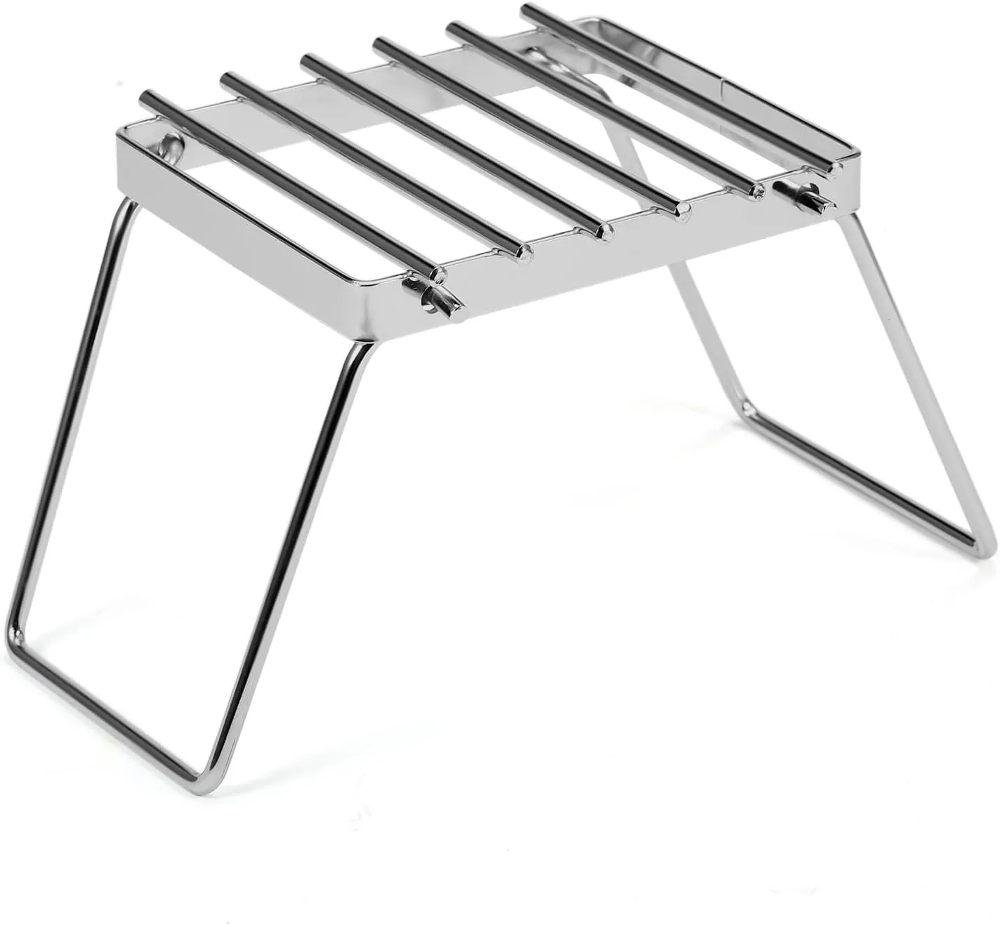 ICHU Multifunctional Folding Campfire Grill Portable Stainless Steel Camping Grill Grate Gas Stove Stand