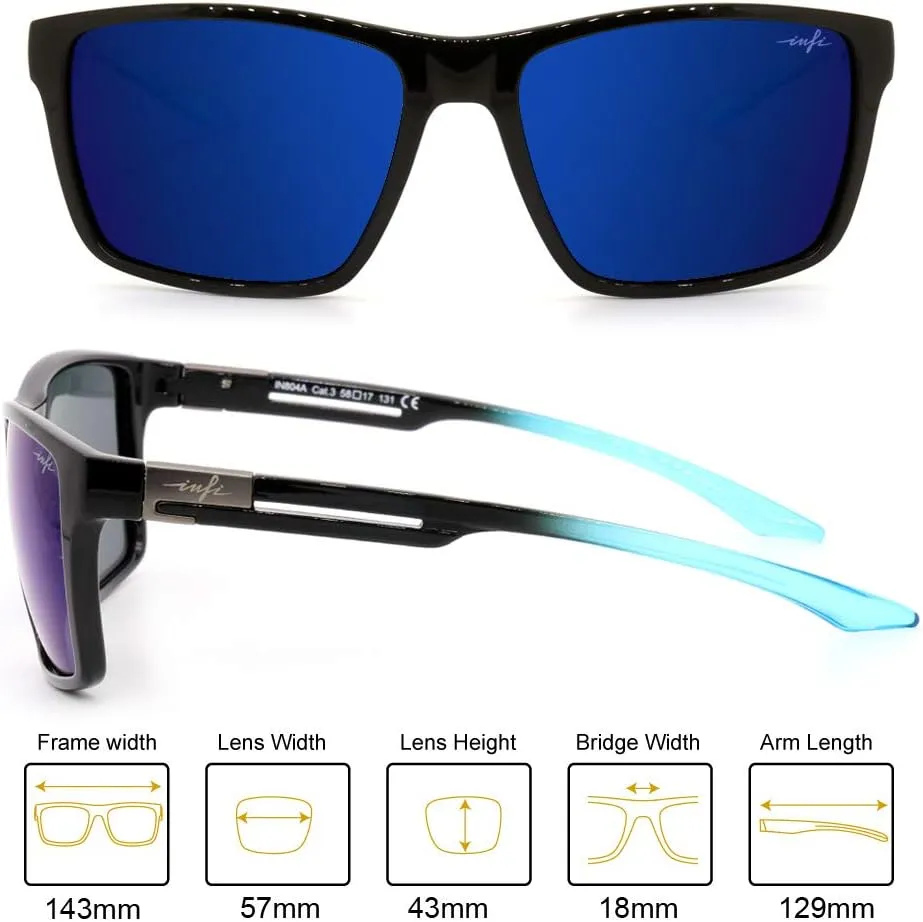 INFI Fishing Polarized Sunglasses for Men Driving Running Golf Sports Glasses Square UV Protection Designer Style Unisex