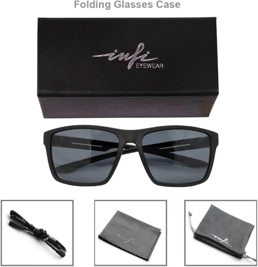 INFI Fishing Polarized Sunglasses for Men Driving Running Golf Sports Glasses Square UV Protection Designer Style Unisex