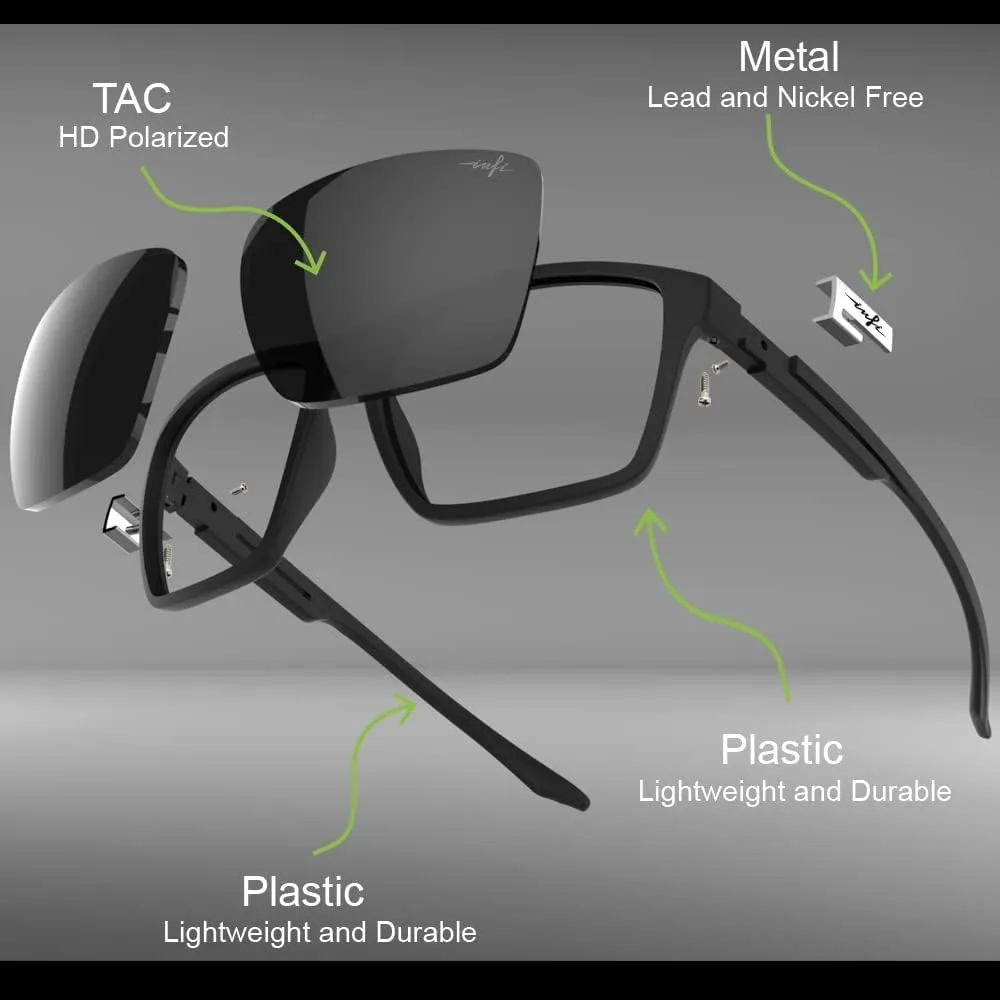 INFI Fishing Polarized Sunglasses for Men Driving Running Golf Sports Glasses Square UV Protection Designer Style Unisex
