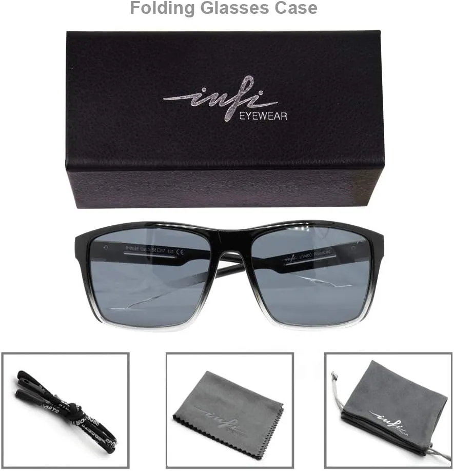 INFI Fishing Polarized Sunglasses for Men Driving Running Golf Sports Glasses Square UV Protection Designer Style Unisex