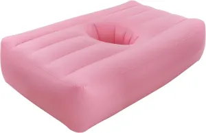 Inflatable Bed with Electric Air Pump Post Surgery Recovery Bed w/Hole PVC Inflatable Bed Indoor/Outdoor Blow-Up Guest Bed Foldable Air Mattresses Portable Lifting Cushions 72 * 40 * 17in