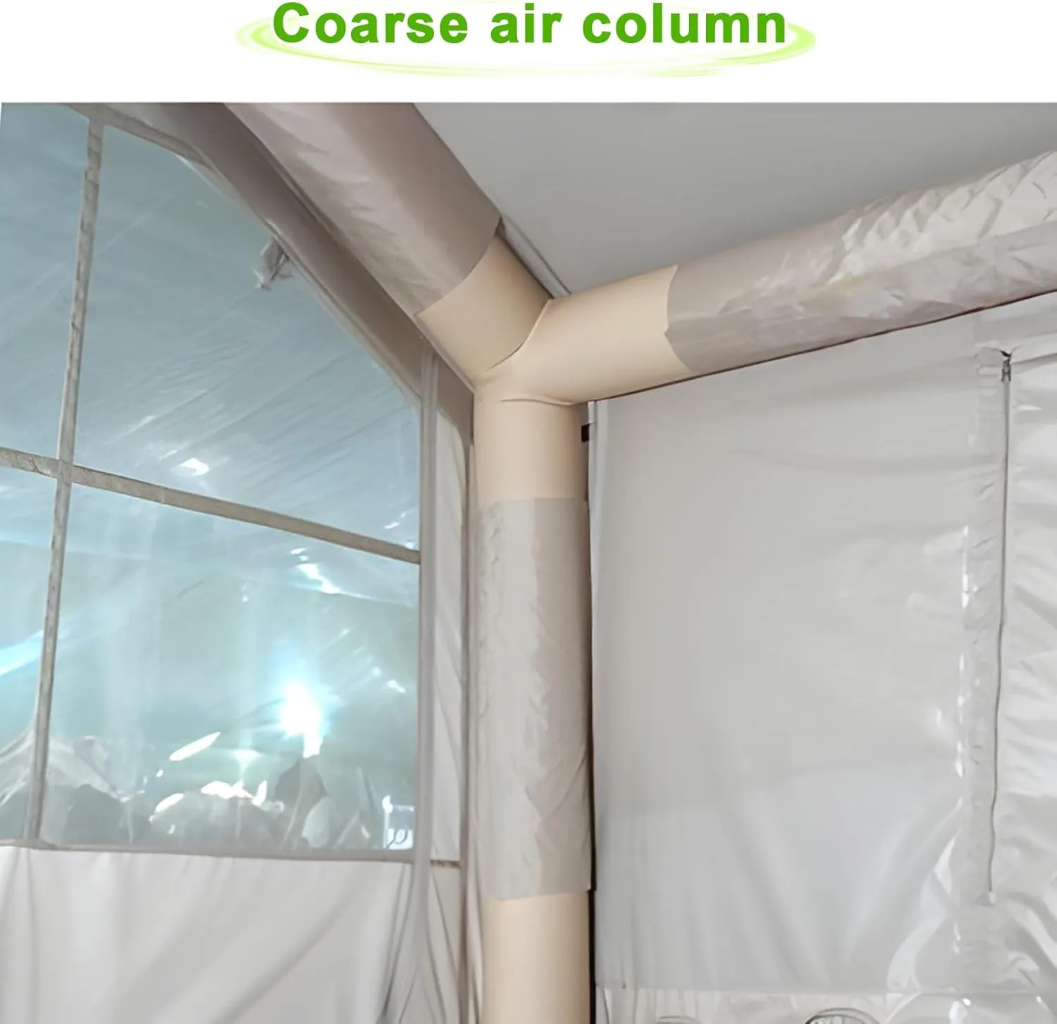 Inflatable Tents for Camping, 1-6 Person Family Blow-Up Tent, Easy Setup Waterproof Tents for Camping, Windproof Outdoor Air Tent, Large 4 Seasons Family Glamping Hiking House Beige 300cm