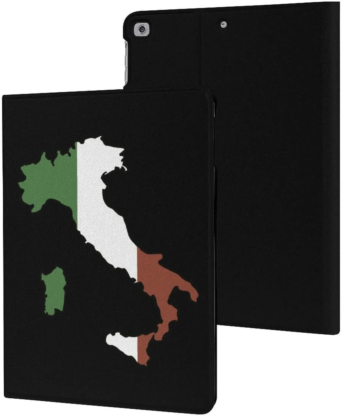 Italy Map Flag Fashion Case Compatible with ipad 2017/2018/Air1/Air2 (9.7in) Waterproof Protective Cover Adjustable Stand Auto Sleep/Wake, style