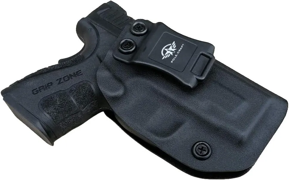 IWB Kydex Holster Custom Fits: Springfield XD MOD .2 3" Sub-Compact 9MM / .40 S&W Pistol - Inside Waistband - Adj. Cant Retention - Cover Mag-Button - No Wear - No Jitter