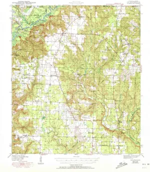 Jay FL topo map, 1:62500 Scale, 15 X 15 Minute, Historical, 1943, Updated 1950, 20.8 x 17.9 in