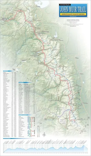 John Muir Trail Wall Map - Laminated (14 x 24 inches) (Erik the Black’s Hiking Maps) Map – October 1, 2024