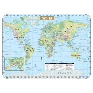 KAPPA Map Group World Shaded Relief Map (discontinued)