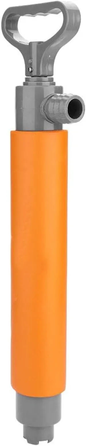 Kayak Pump Floating Hand Pump Emergency Rescue Outdoor Survival Tool EVA Non Skid Ergonomic Handle for Boats Ships Garage Flood Orange 336g