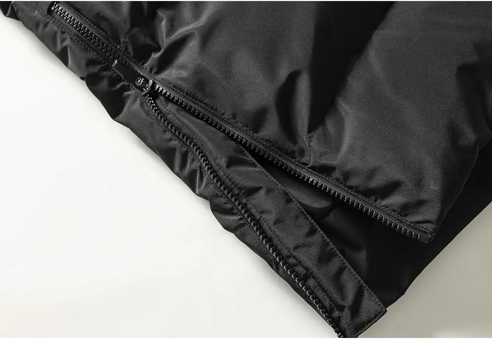 KELME Men's Long Parka Winter Coats, Windproof Hooded Soccer Jacket, Stadium Outdoor Cold Weather Warm Outerwear