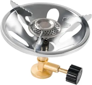 KESYOO Portable Furnace Mini Camping Stove Large Camping Wilderness Hiking Collapsible Windproof Outdoor Stove Gas Single Cooking Portable Stove Burner Small Chrome Coated Silver
