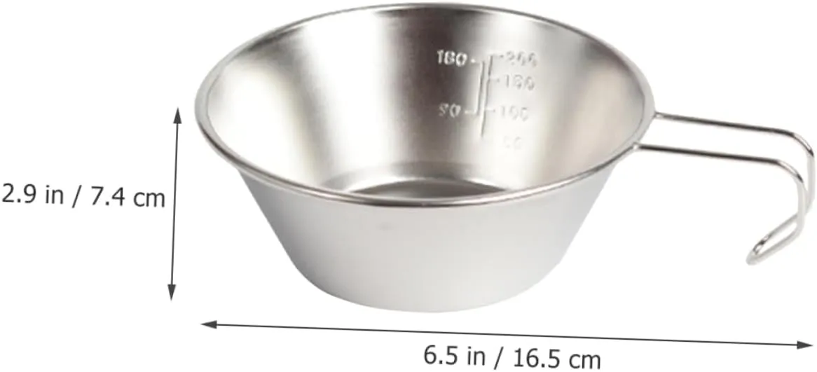 KESYOO Stainless Steel Salad Bowl Cups Foldable Portable Water Camping Small Wine Cup Compact Bowl Reusable