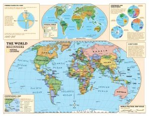 Kids Beginners World Education Wall by National Geographic 1120 x 900mm
