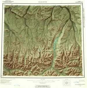 Killik River AK topo map, 1:250000 Scale, 1 X 3 Degree, Historical, 1956, Updated 1959, 22.2 x 21.8 in