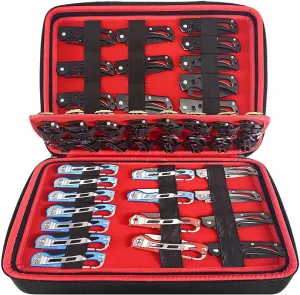 Knife Display Case for 62 Pocket Knife,Knife Case,Folding Knife Storage Case,Butterfly Knife Storage Carrier,Knives Roll Collection Pouch Carrier Bag for Survival Tactical Outdoor for EDC Mini Knife