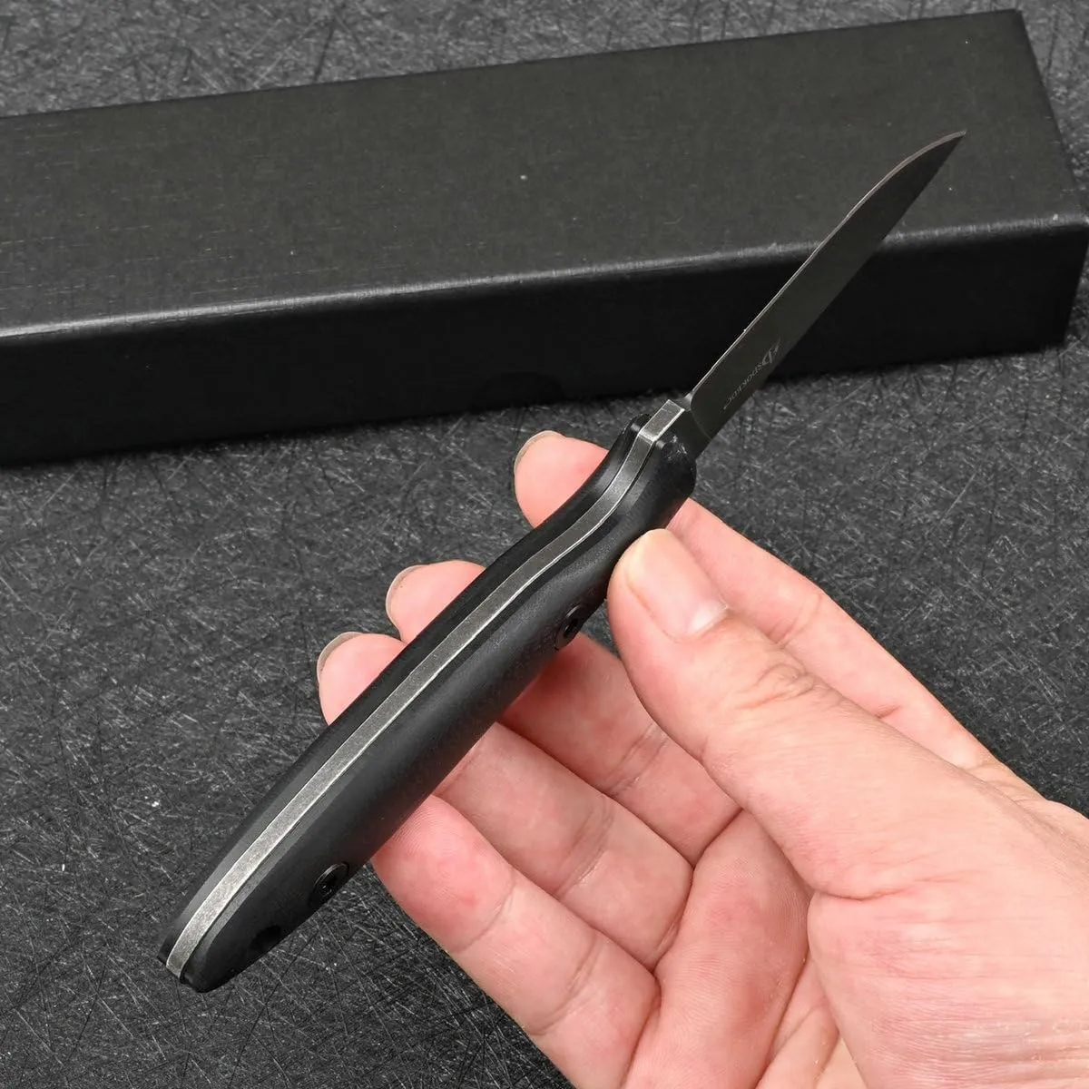 Knives DC53 Steel Tactical Fixed Blade Knife with kydex sheath for Men EDC Outdoor Camping Survival Hunting (Black G10 handle)