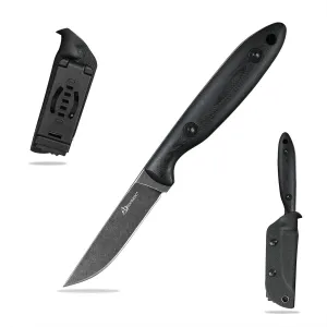 Knives DC53 Steel Tactical Fixed Blade Knife with kydex sheath for Men EDC Outdoor Camping Survival Hunting (Black G10 handle)