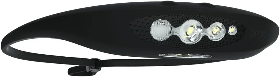 KNOG Bilby 400 Lumen Headlamp - Rechargeable Silicone Head Light w/ 7 Light Modes - Ultralight, IP67 Waterproof