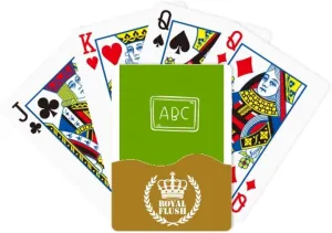 Knowledge Display English Alphabet Blackboard Royal Flush Poker Playing Card Game