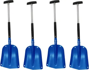 Koolatron Michelin Ultra Compact 40" Folding Utility Snow Shovel for Car Emergency, Blue, Telescoping Handle, Collapsible, Lightweight, Winter Survival Gear, for SUV, Truck, Snowmobile - 4 Pack