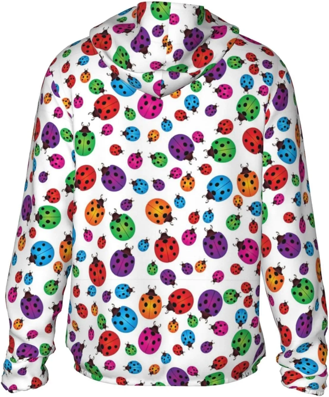 Ladybug Pattern Hoodie Sun Proof Hooded Shirt Refreshing Clothing Jacket Shirts Adult Long Sleeve Sports Hoodies