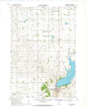 Lake Benton MN topo map, 1:24000 Scale, 7.5 X 7.5 Minute, Historical, 1967, Updated 1968, 27.23 x 21.53 in