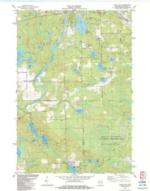 Lake Julia WI topo map, 1:24000 Scale, 7.5 X 7.5 Minute, Historical, 1982, Updated 1983, 27.21 x 21 in