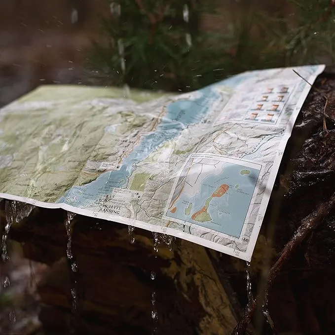 Lake Placid & Saranac Lake Winter Trails Map | Adirondacks High Peaks Hiking Map | Jackrabbit Ski Trail, Paul Smith’s College VIC, Cascade X-C Ski Center | Durable, Waterproof & Tear Resistant