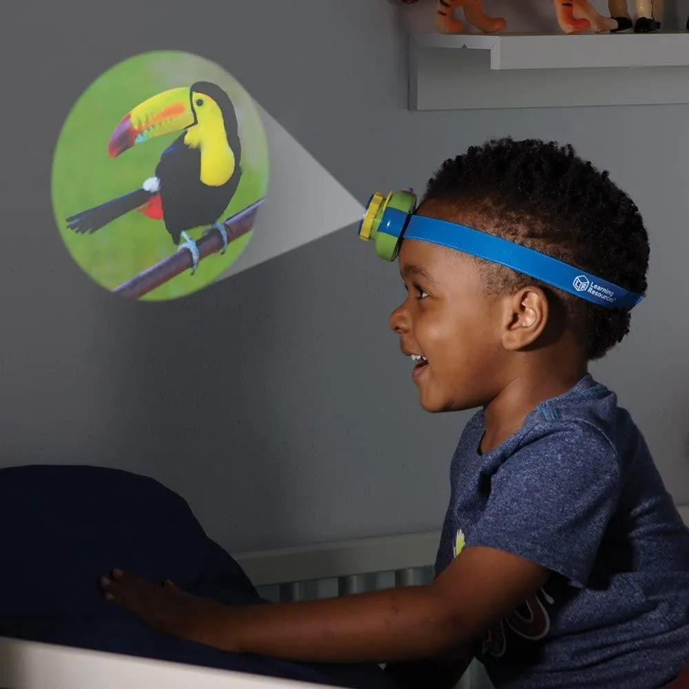 Learning Resources Primary Science Headlamp Projector with Adjustable Strap & Animal Discs