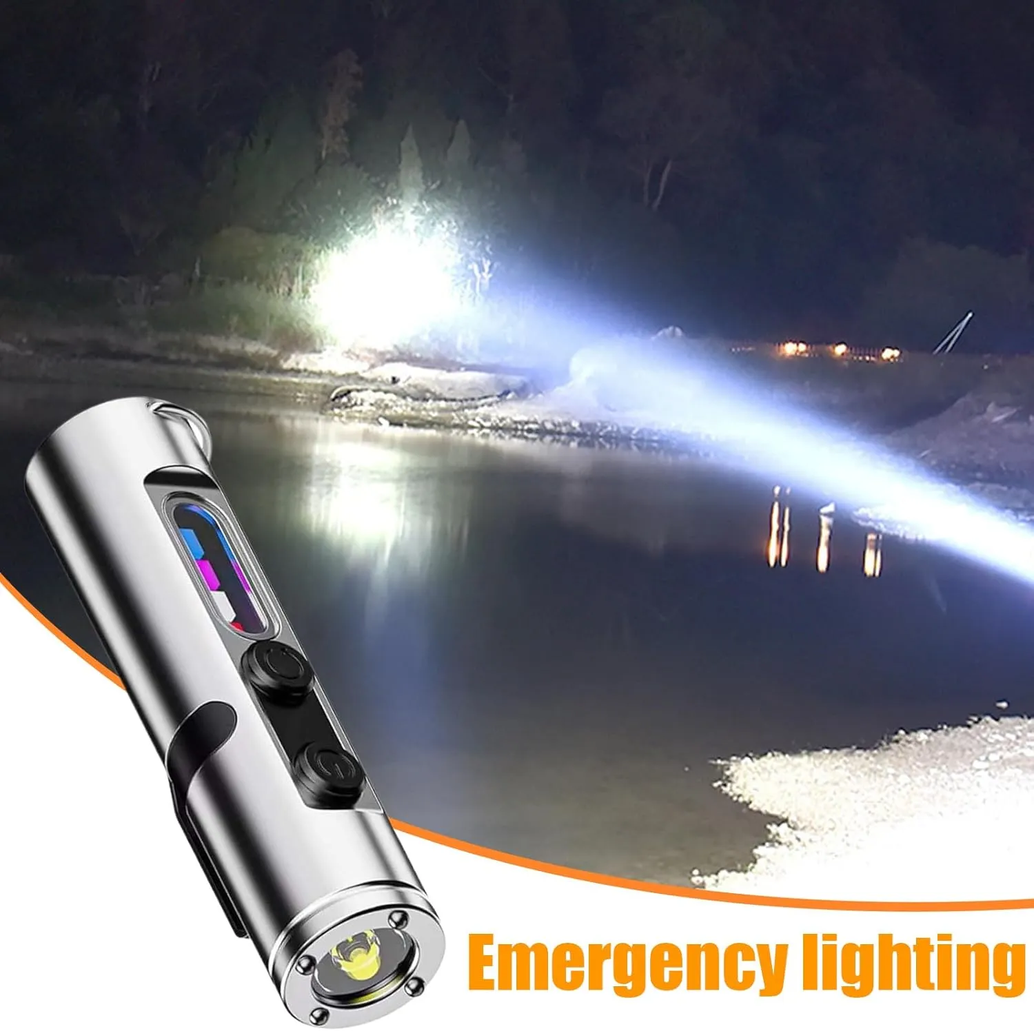LED Handheld Torches - Heavy Duty Flashlight, Portable Bright Beam Light | Rugged LED Torch with USB Charging Port for Survival Gear Search Tasks Adventure Travel Home Powers Cuts or Night Walks