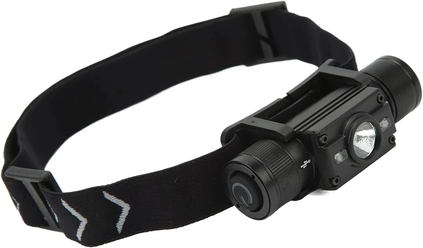 LED Head Lamp, USB Rechargeable Super Bright 5V 1A Adjustable LED Headlamp Angle for Camping
