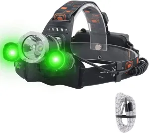 LED Head Torch,Headlamp-Focusing Aluminum Headlamp, Super Bright Headlight, Zoomable LED Headlamps,Operated Suitable for Running, Hiking, Camping, Fishing