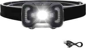 LED Headlamp Flashlight 270 Lumen Super Bright Motion Sensor Head Lamp IPX5 Waterproof Rechargable Head Lights 5 Modes Headlight Forehead Light for Camping Running Hunting